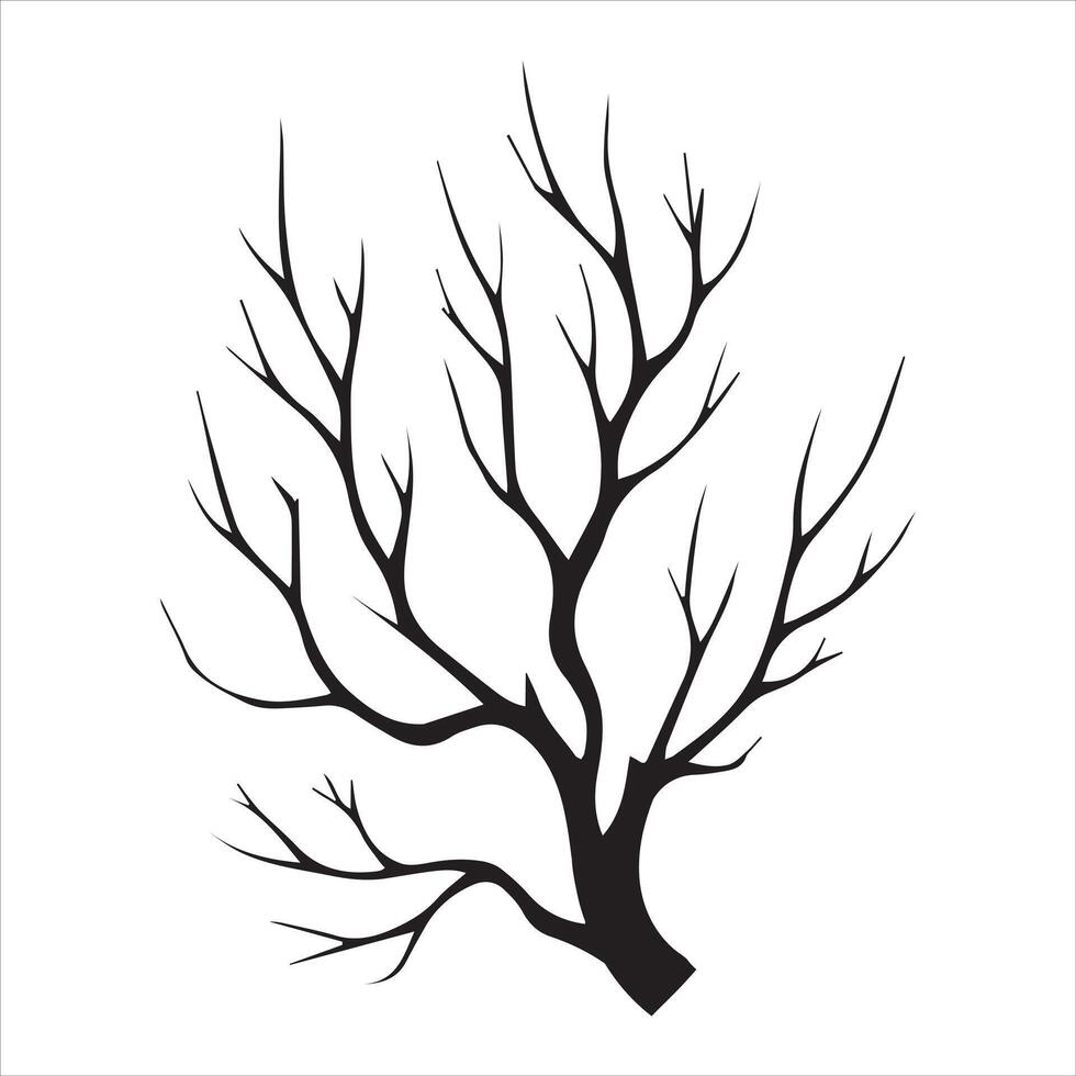 Tree Branch Silhouette Against the Horizon vector