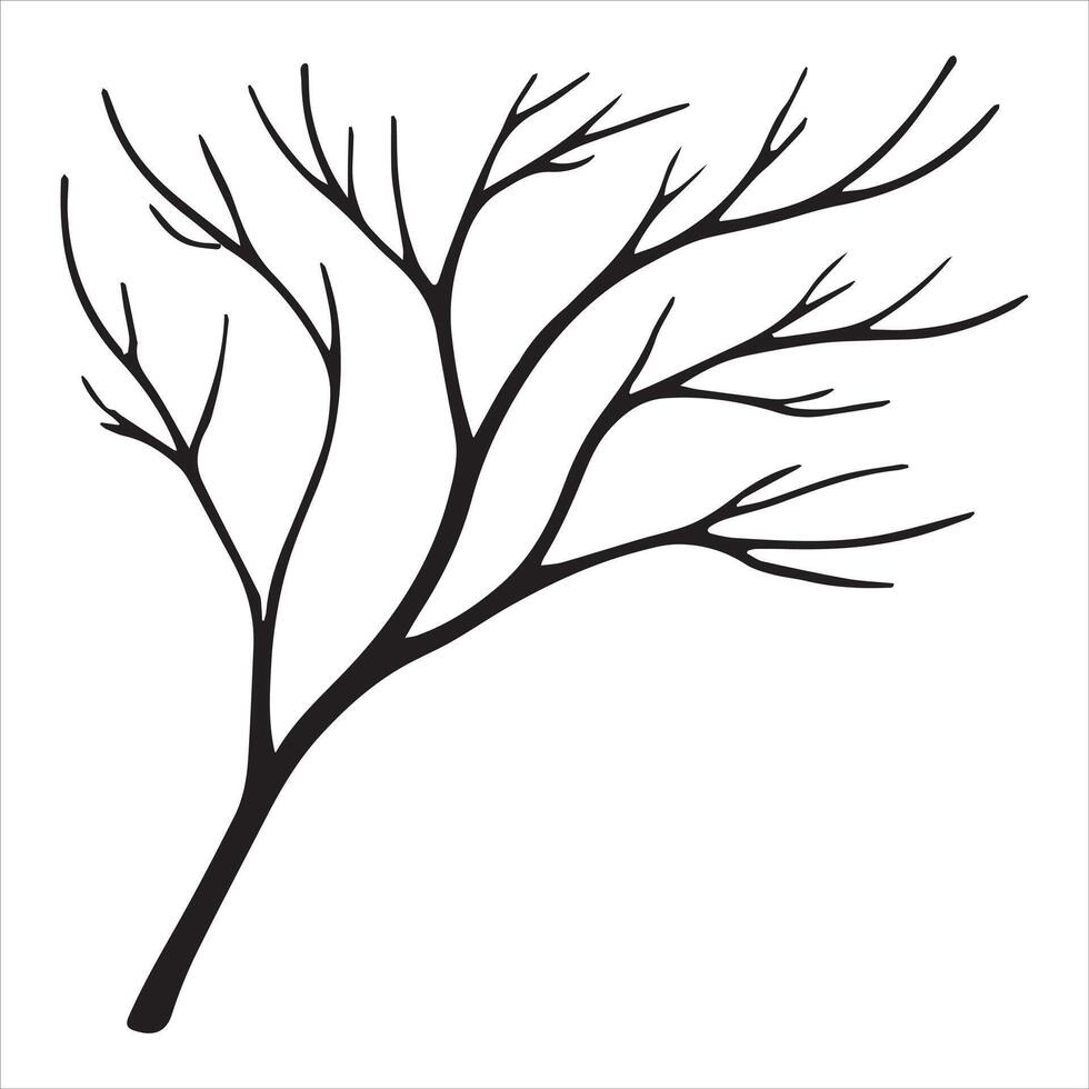 Natural Tree Branch Silhouette Artwork vector