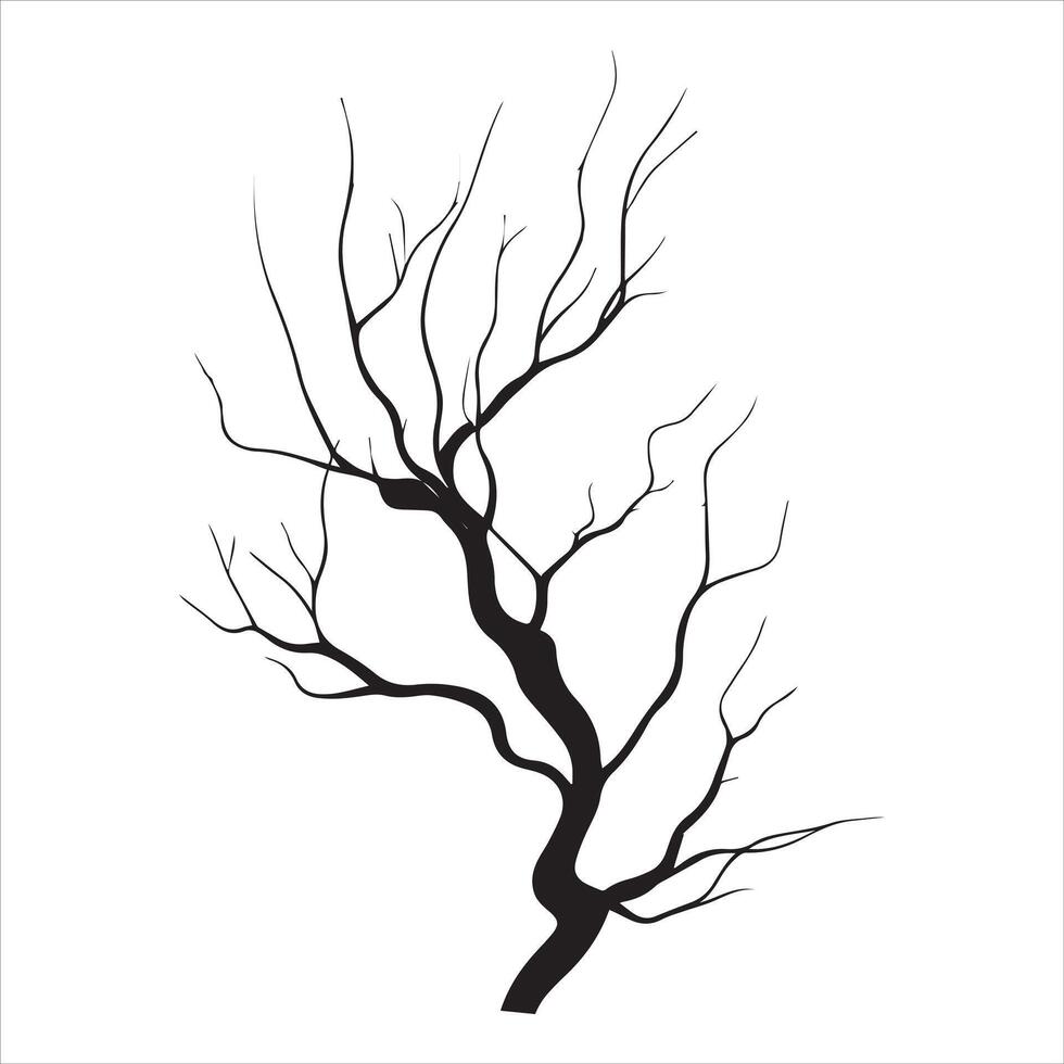 Serene Tree Branch Shadow Design vector