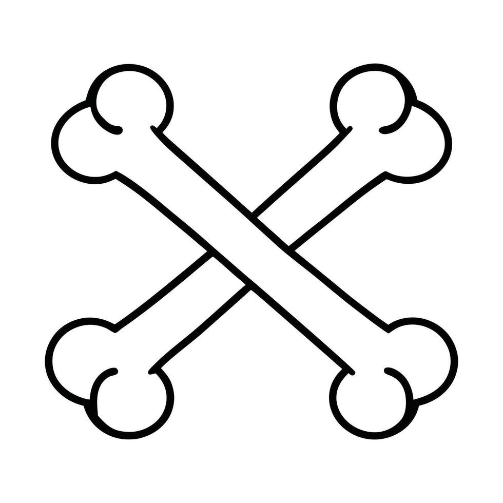 Minimalist Crossed Bones Design vector