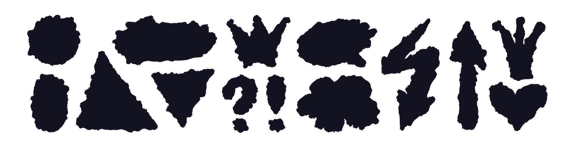 Abstract shape of crown, paper cloud, ragged arrow vector