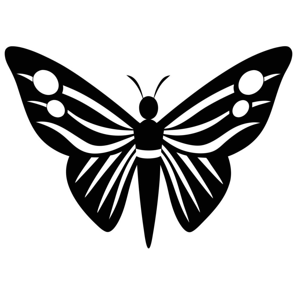 Flat Style Butterfly Illustration with Simple Design vector