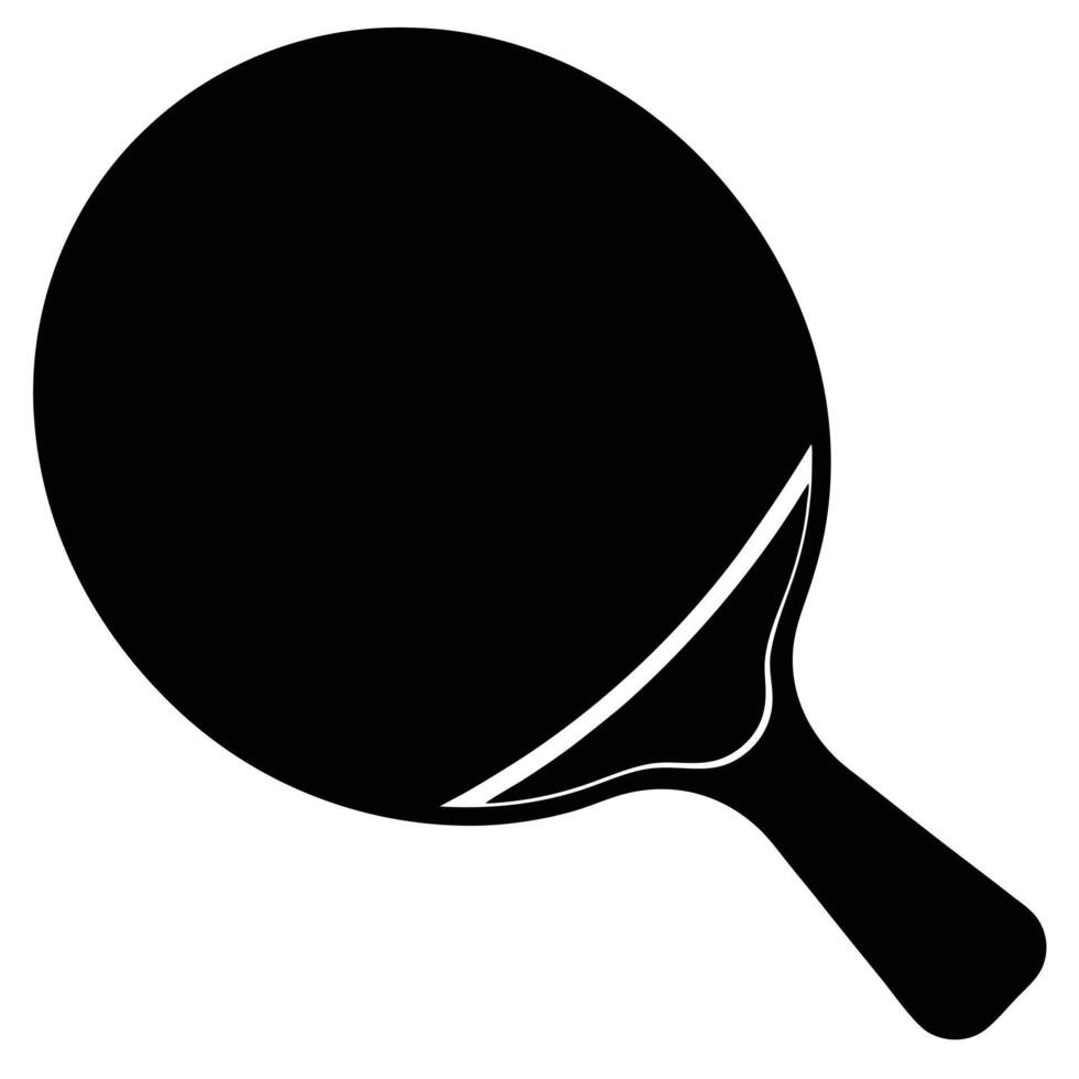 Ping Pong Ball Silhouette on White Background vector