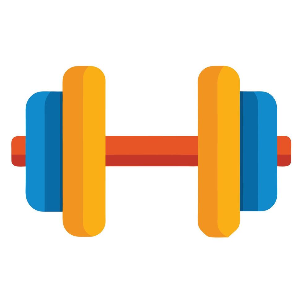 Dumbbell Illustration with Minimalist Design vector