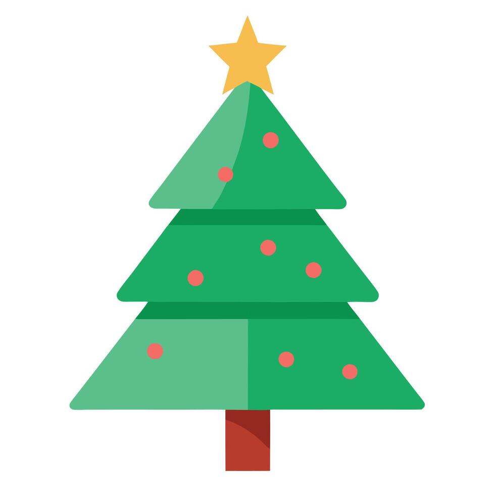 Christmas tree on white background vector