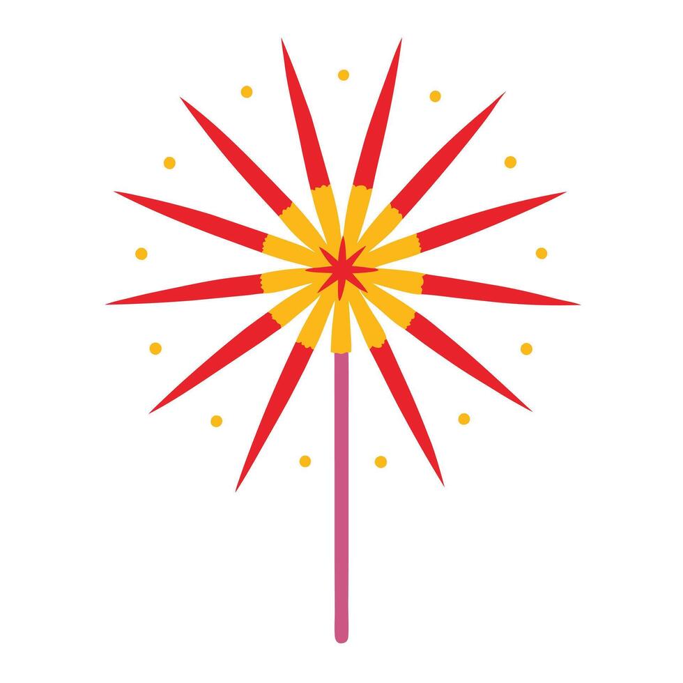 Minimalist Firework Illustration with Modern Style vector