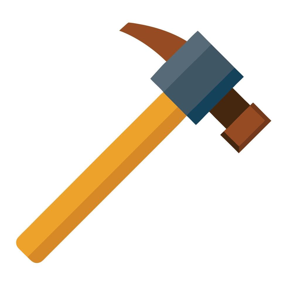 Minimal Hammer Design Flat Illustration vector