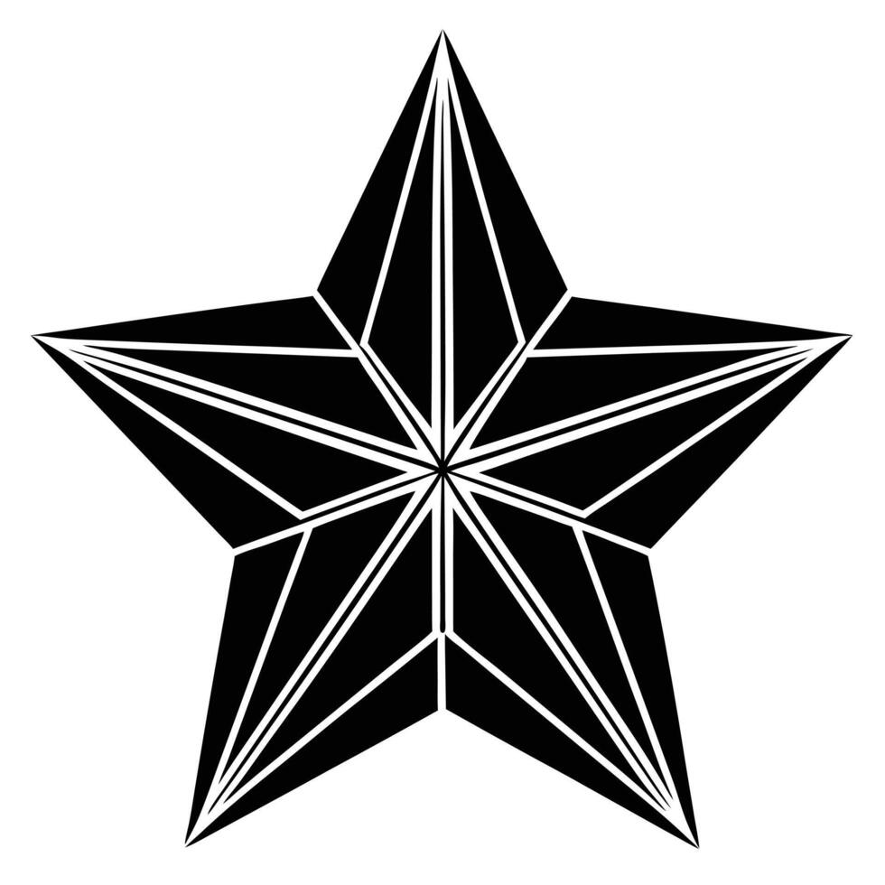 Star Silhouette Design for Artistic Decor vector