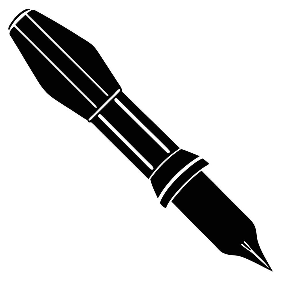 Pen Silhouette Illustration for Artistic Use vector