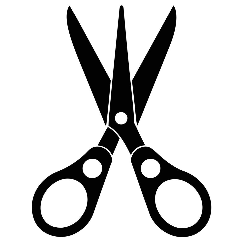 Scissors silhouette isolated on white background vector