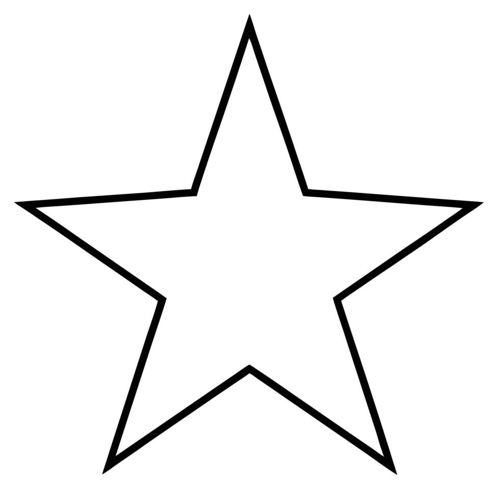 Star Line Art Design on White Background vector