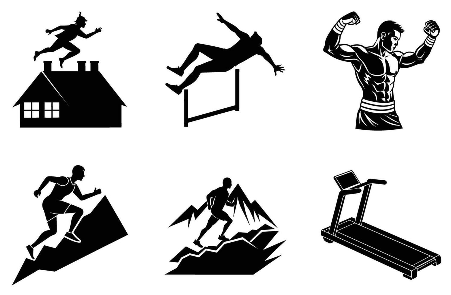 Dynamic sports activities for designs vector