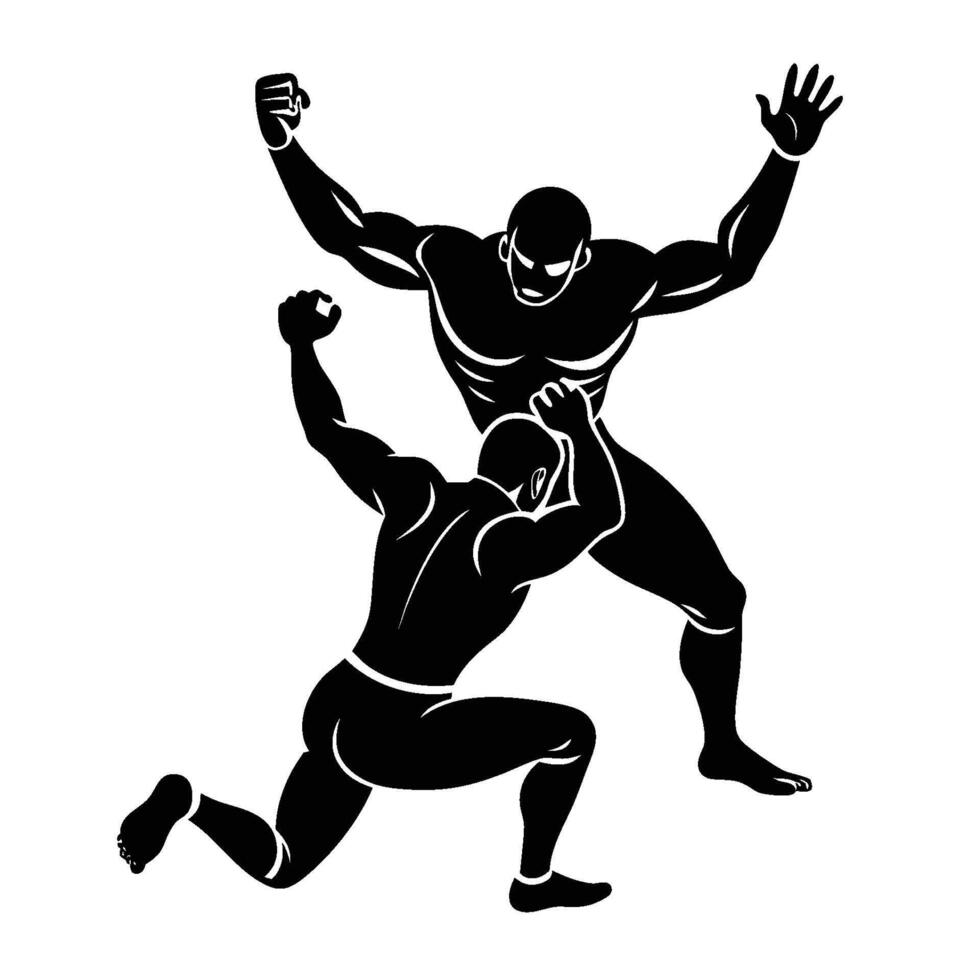 Dynamic silhouette designs for active themes vector