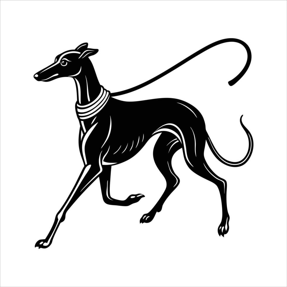 Sighthound dog svg vector