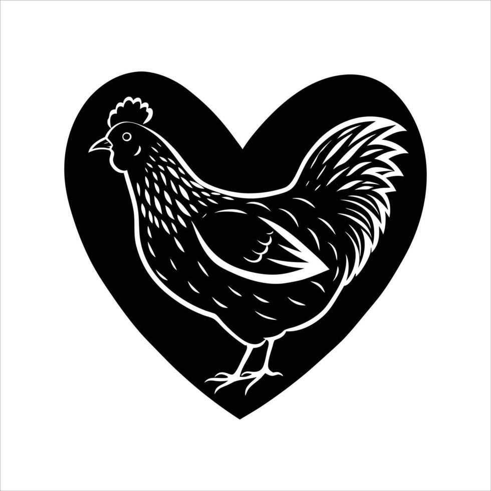 Chicken Profile royalty-free i vector