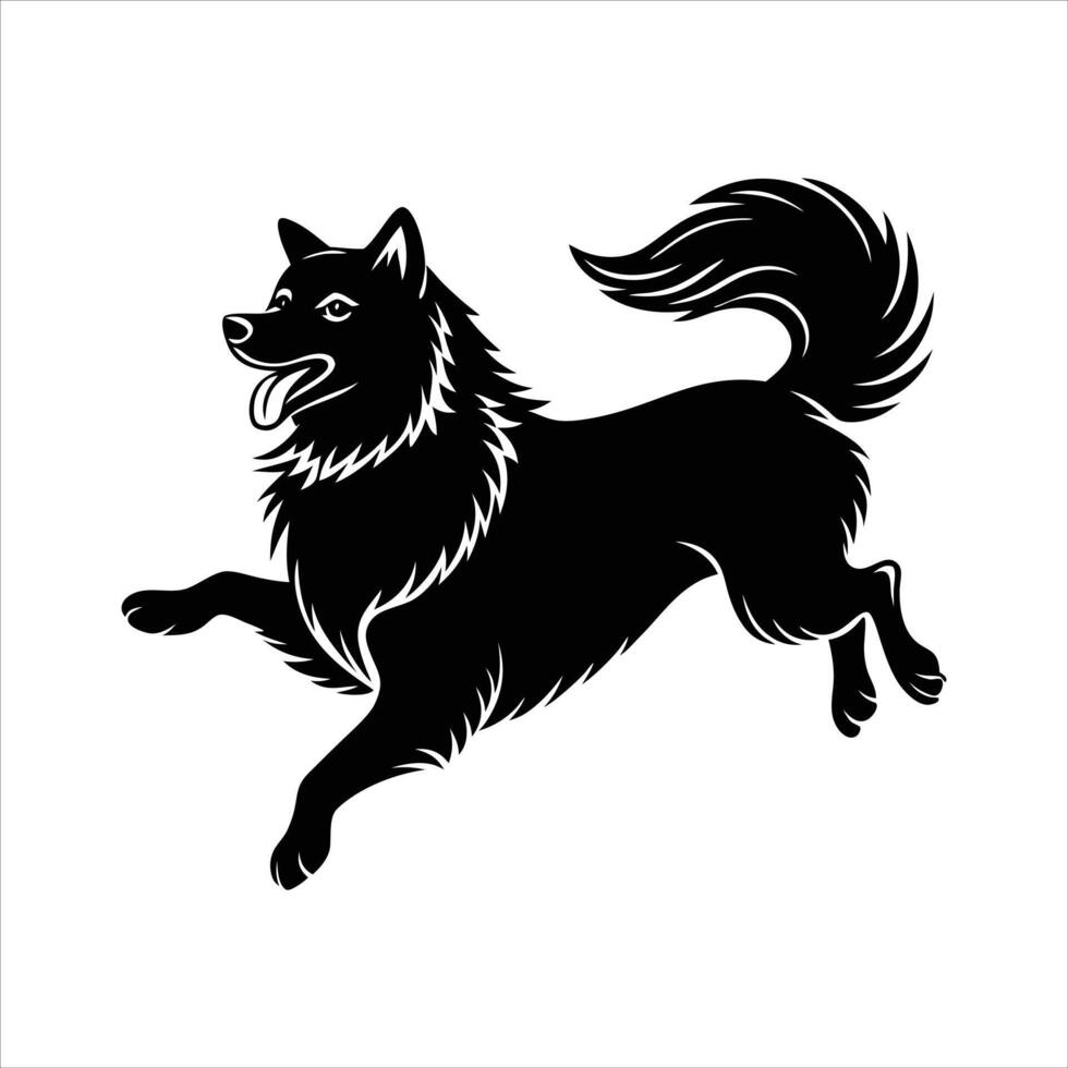 Samoyed Jumping royalty-free images vector