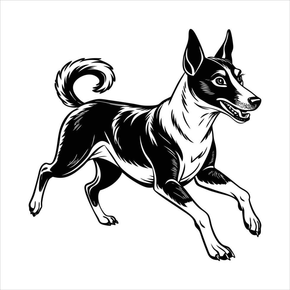 Basenji running Svg vector