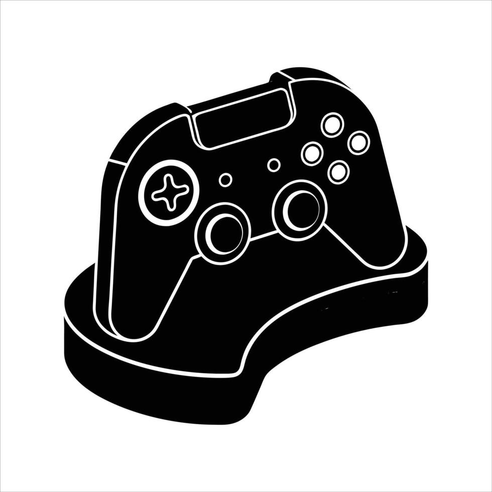 A black and white image of a keyboard with the word game vector