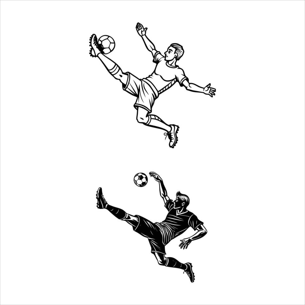 Bicycle Kick Soccer Vectors