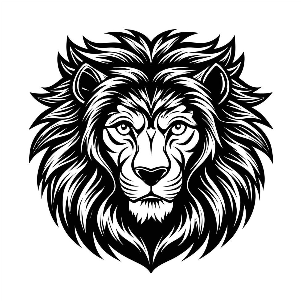A lion is walking on a field of gras vector