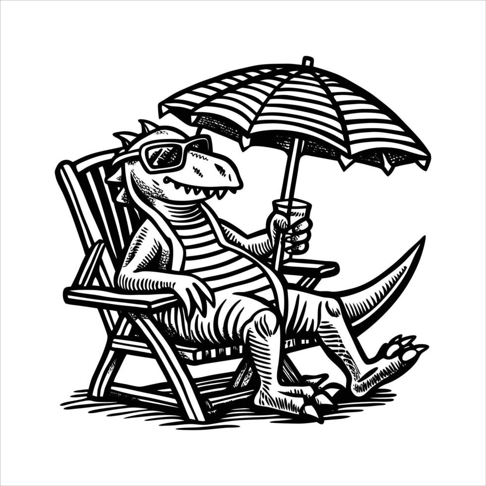 un lizard 3D Illustration vector