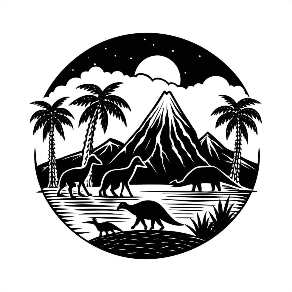 Extinct triceratops dinosaur with natural vector