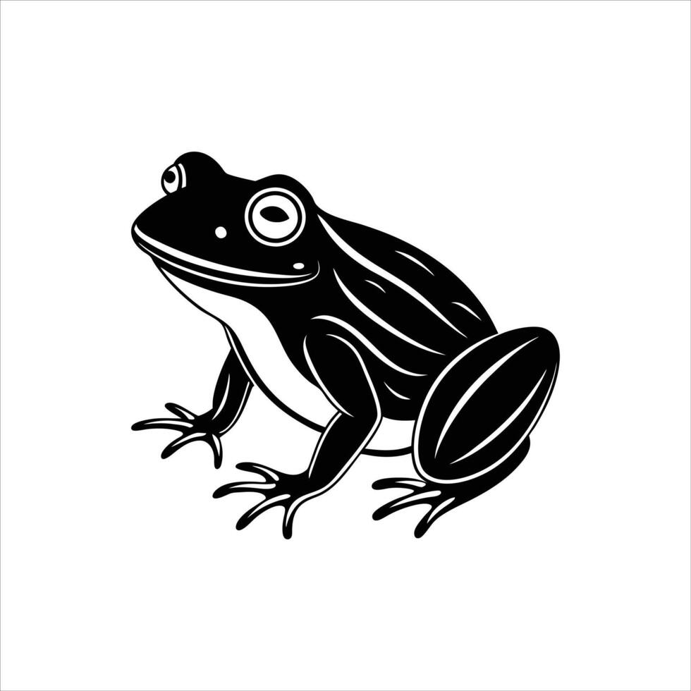 Geometric Frog Images Black and White vector