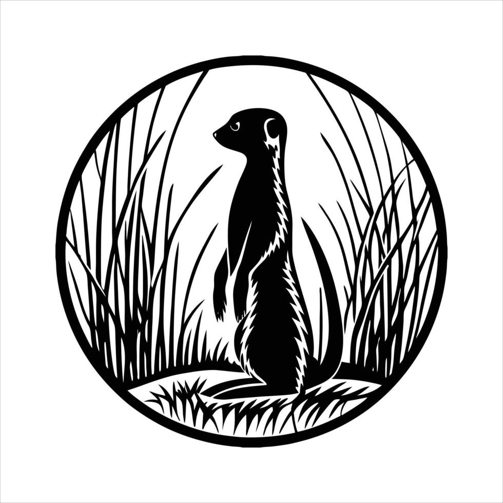Meerkat Silhouette Image vector