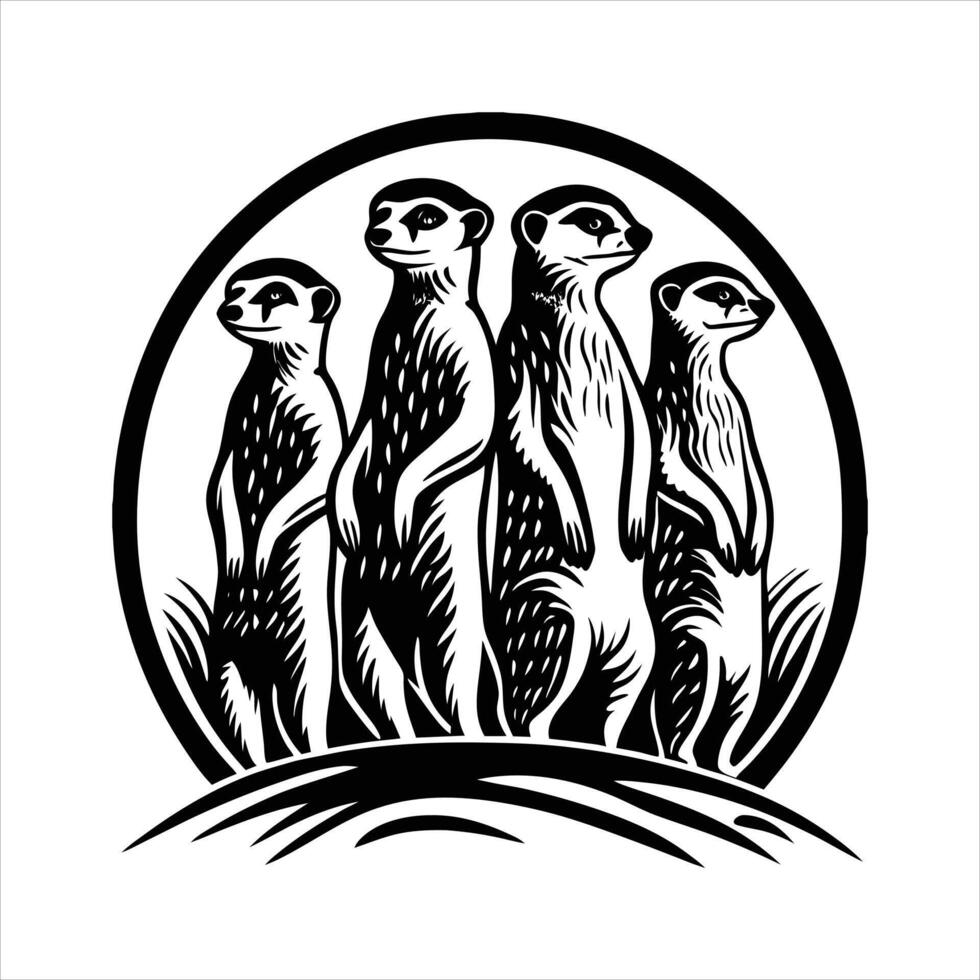 Meerkats Standing Image vector