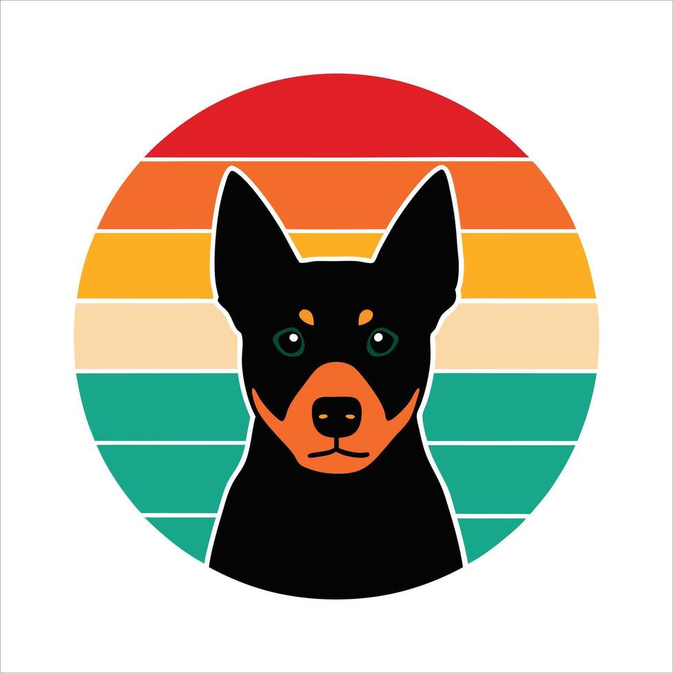 Australian Cattle Dog Dog Retro vector