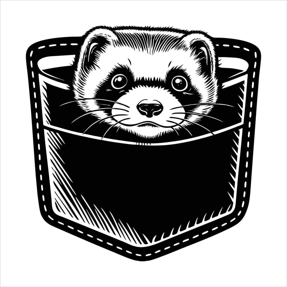 Drawstring backpack with meerkat pattern vector