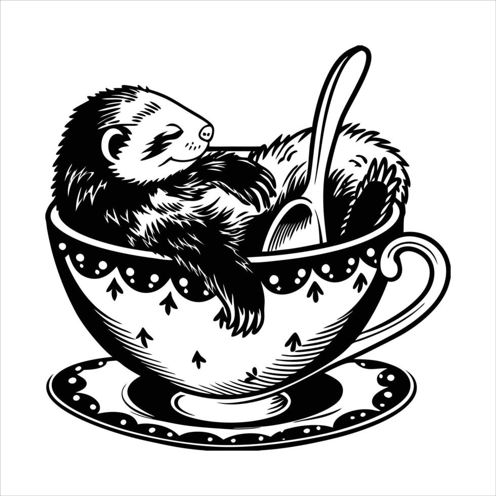 Fantasy style possum vector