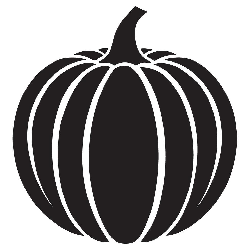 Silhouette of a Simple Pumpkin vector