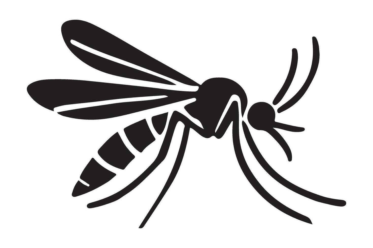Silhouette of a Mosquito Insect design vector