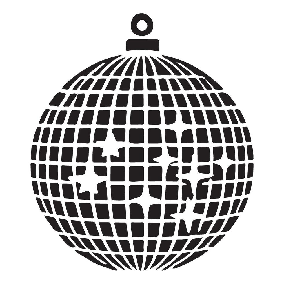 Silhouette Illustration of a Disco Ball vector