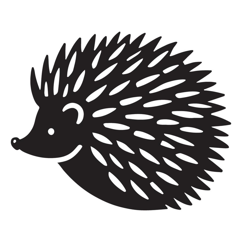 Hedgehog Silhouette Illustration for Nature Designs vector