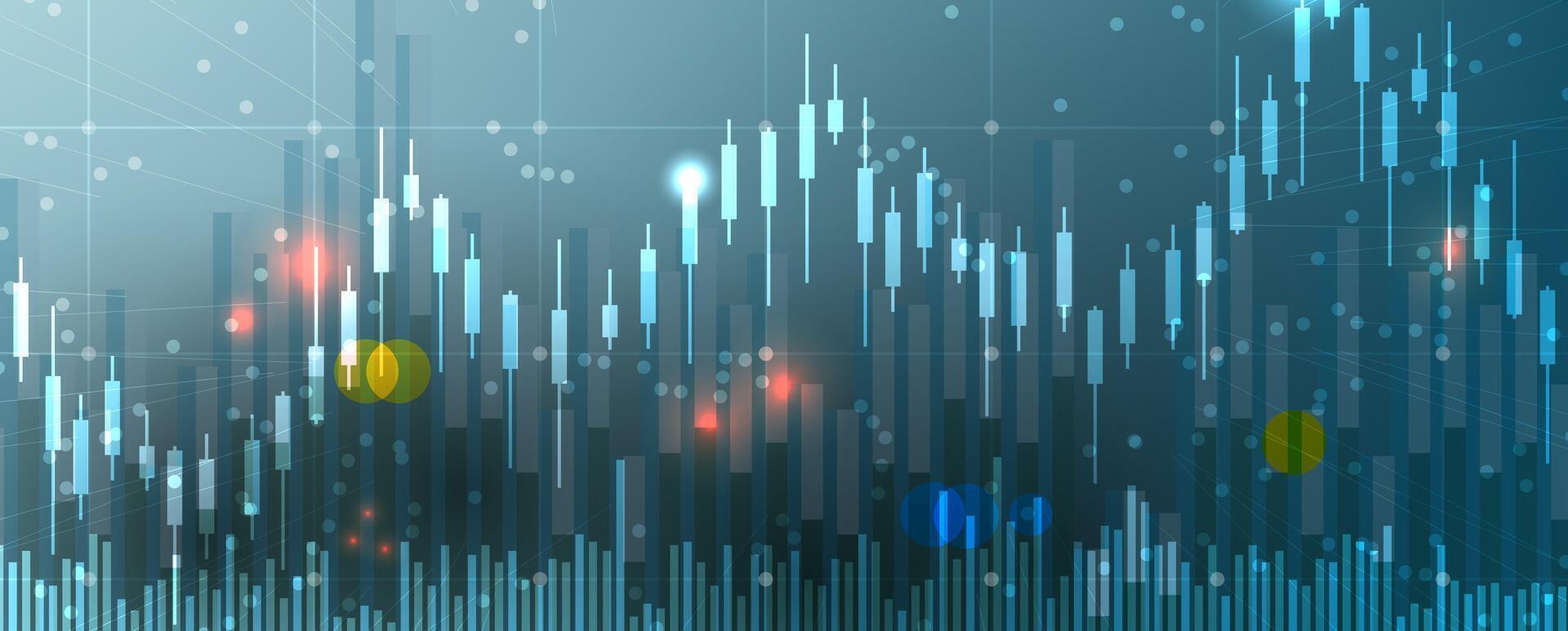 an abstract background with a stock chart vector