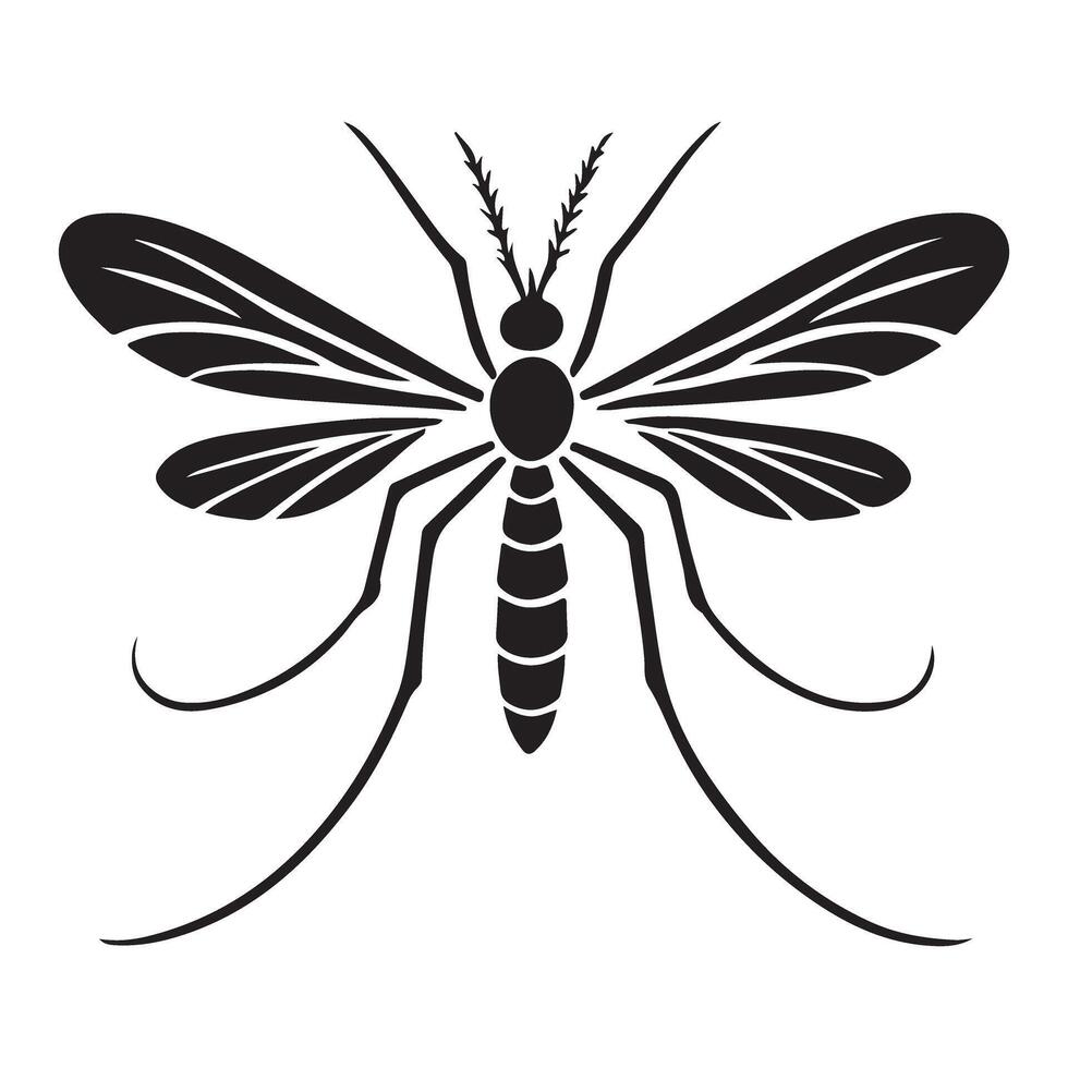 Mosquito Silhouette Illustration vector