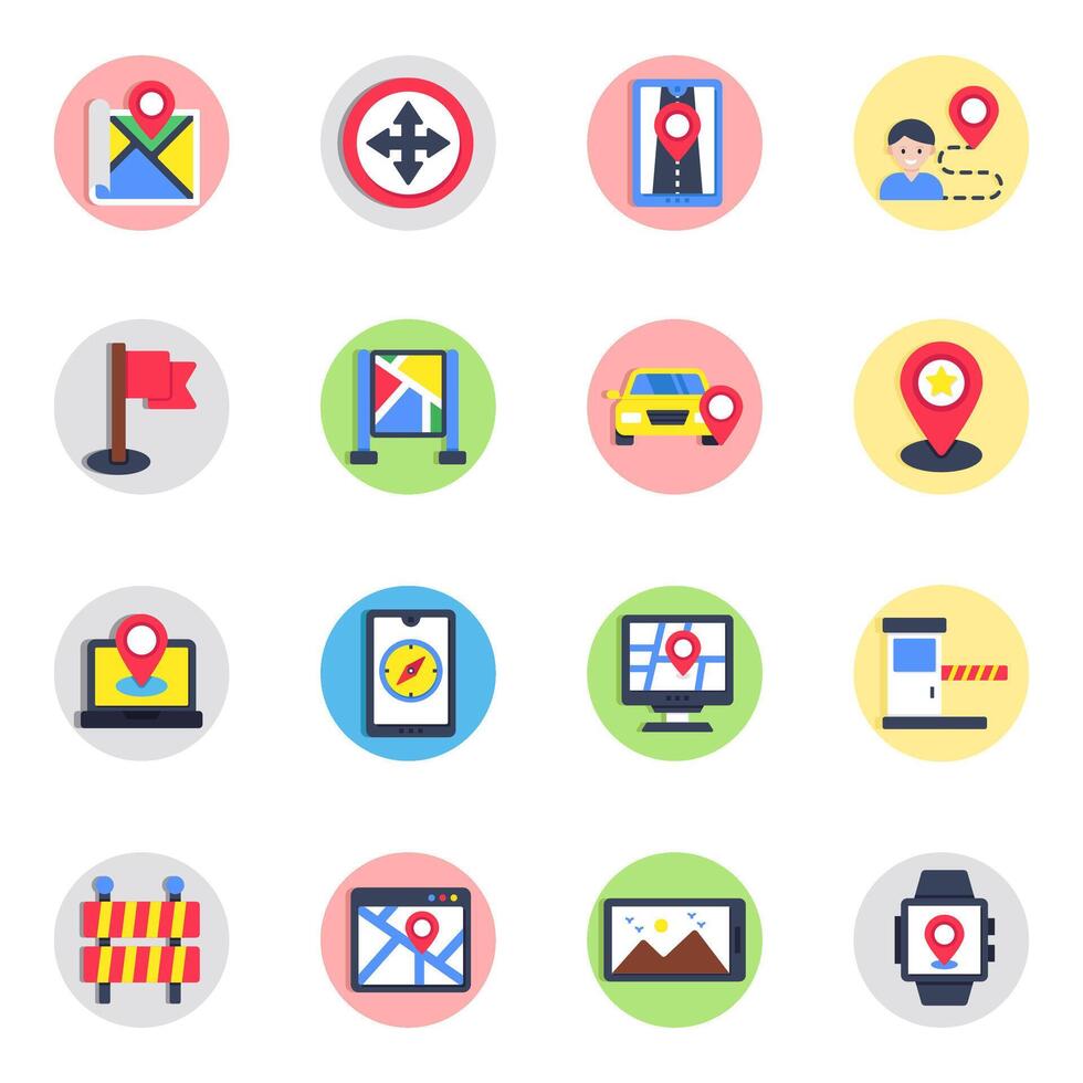 Pack of Navigation and arrow vector