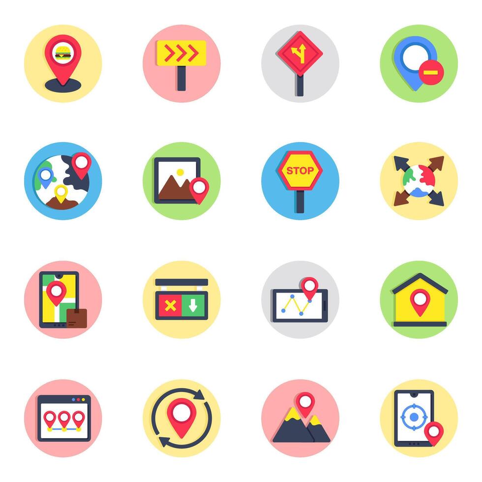 Pack of Location and Navigation vector