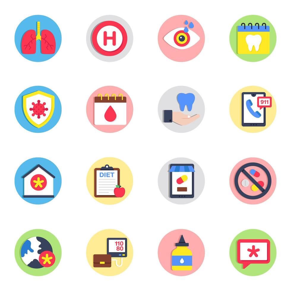 Set of Medical Biology vector