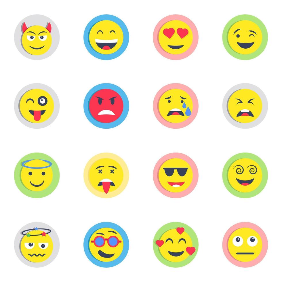 Pack of angry Expression vector