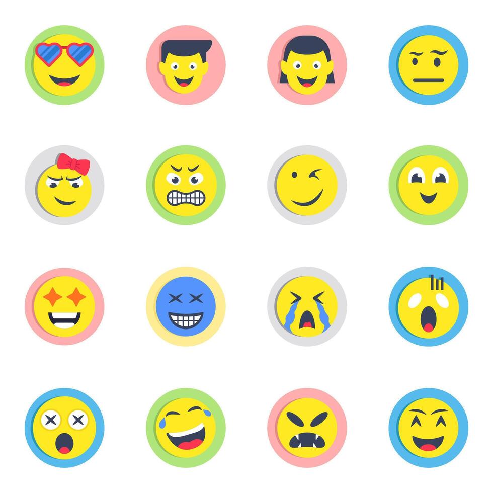 Pack of Face Expression vector