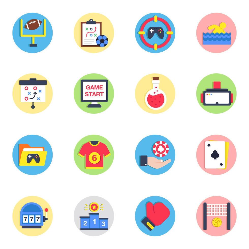 Set of Sports and game vector