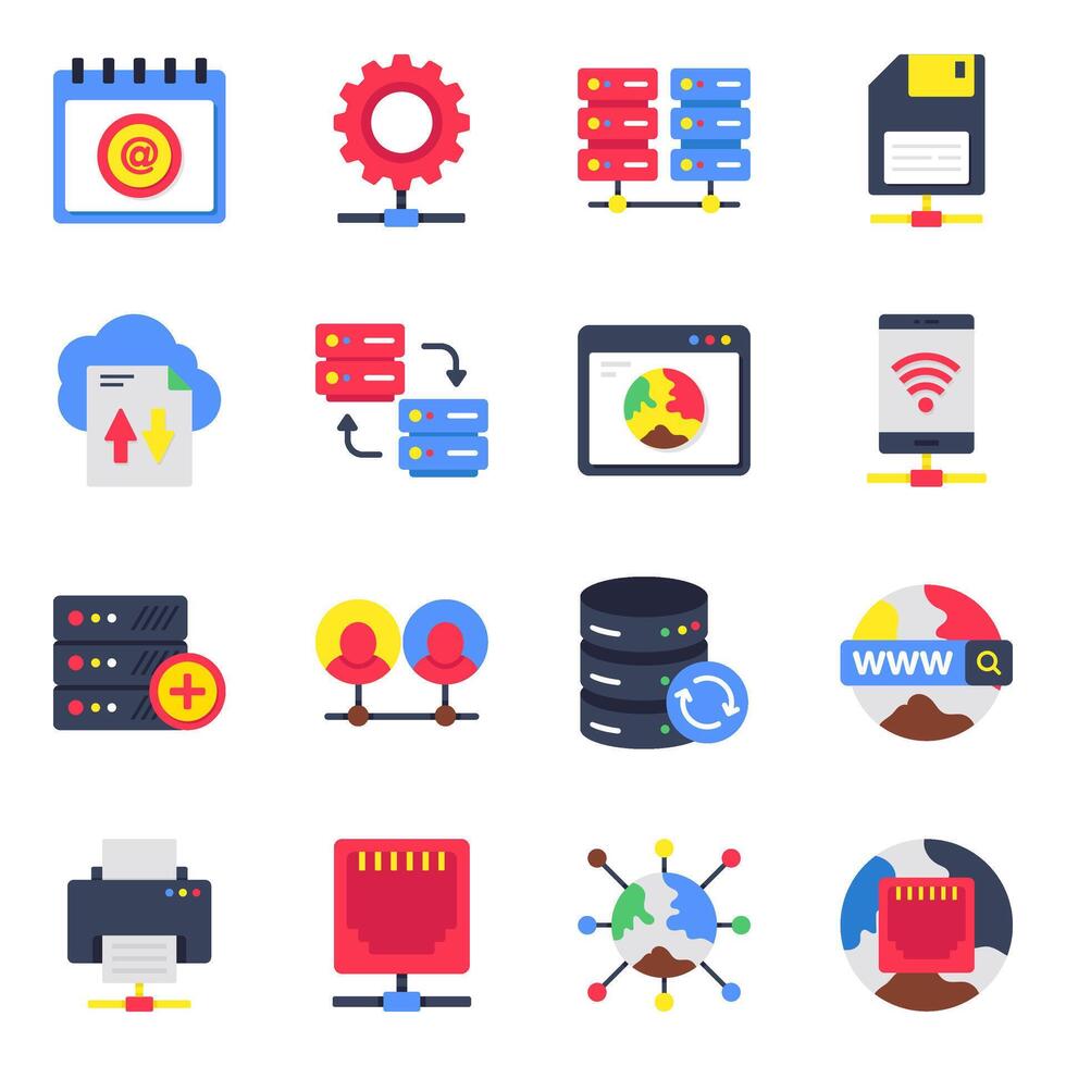 Pack of Hosting vector