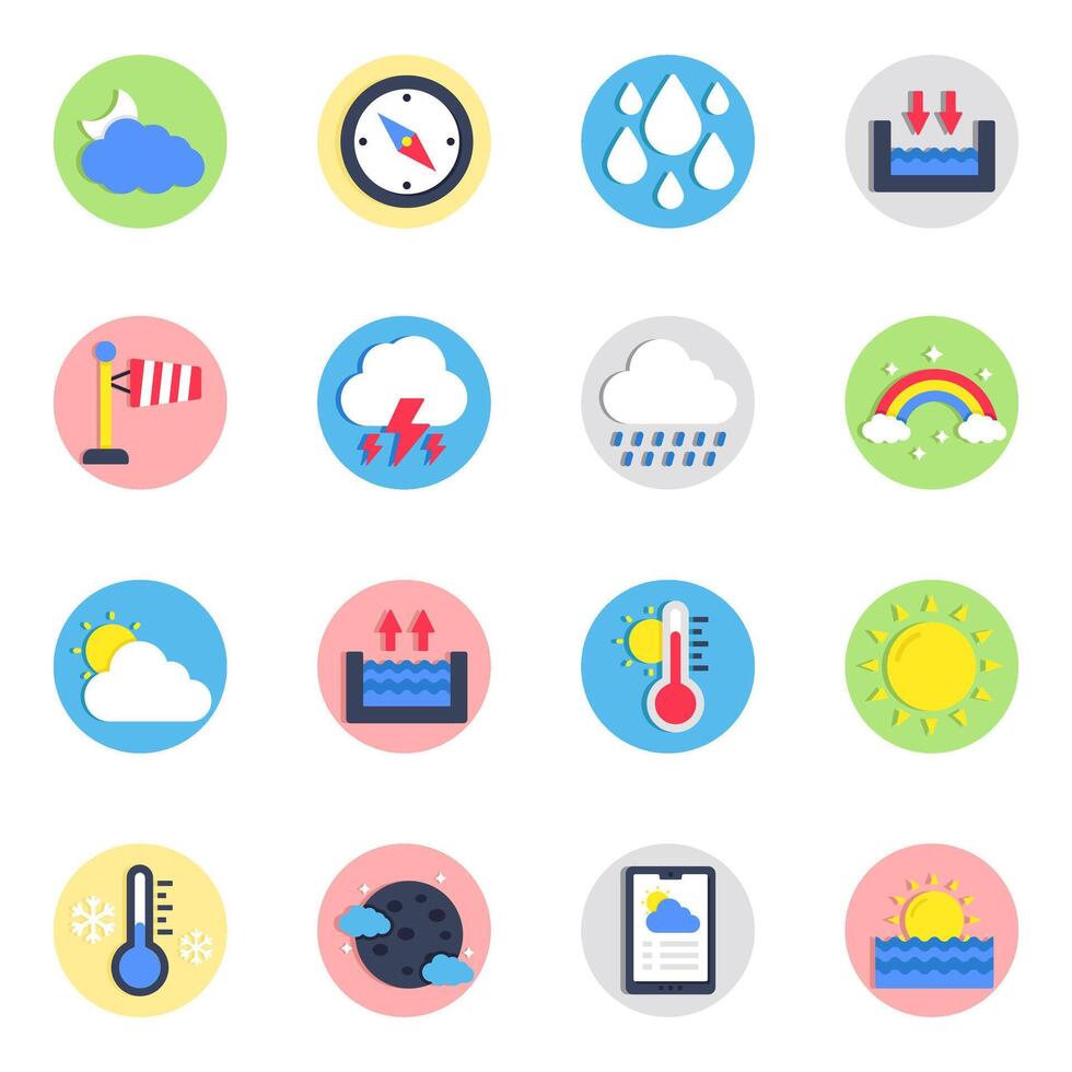 Set of Weather vector