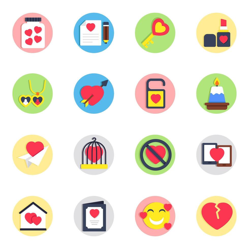 Set of Love and Romance vector