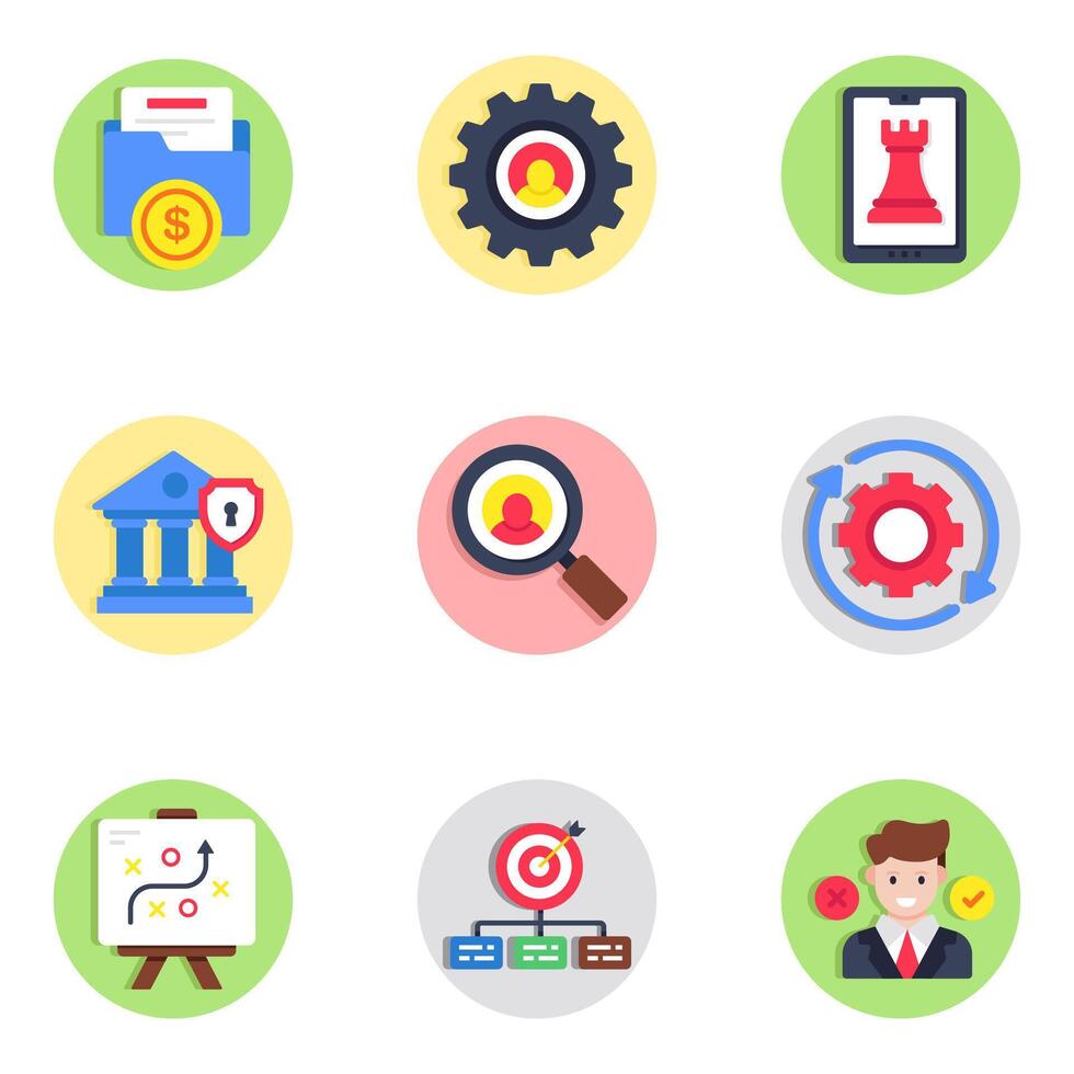 Pack of Business and Statistics vector
