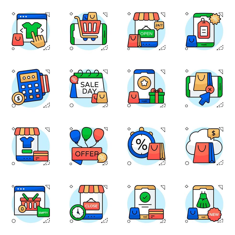 Pack of Ecommerce vector