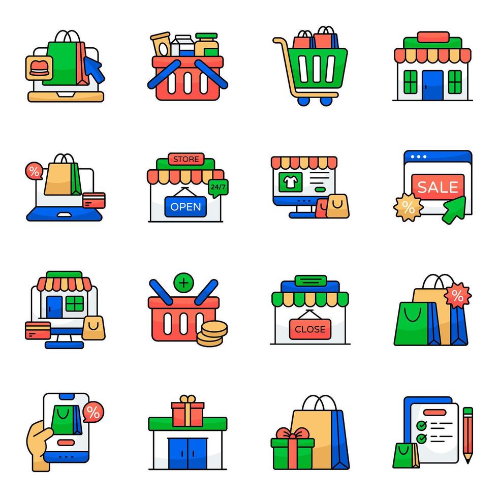 Pack of Shopping vector